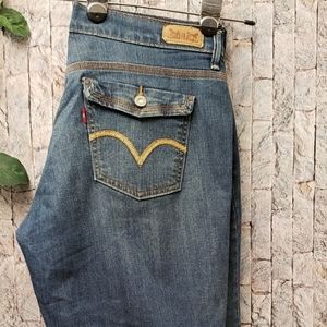 Levi's Mid Rise Denim Shorts, Size 8